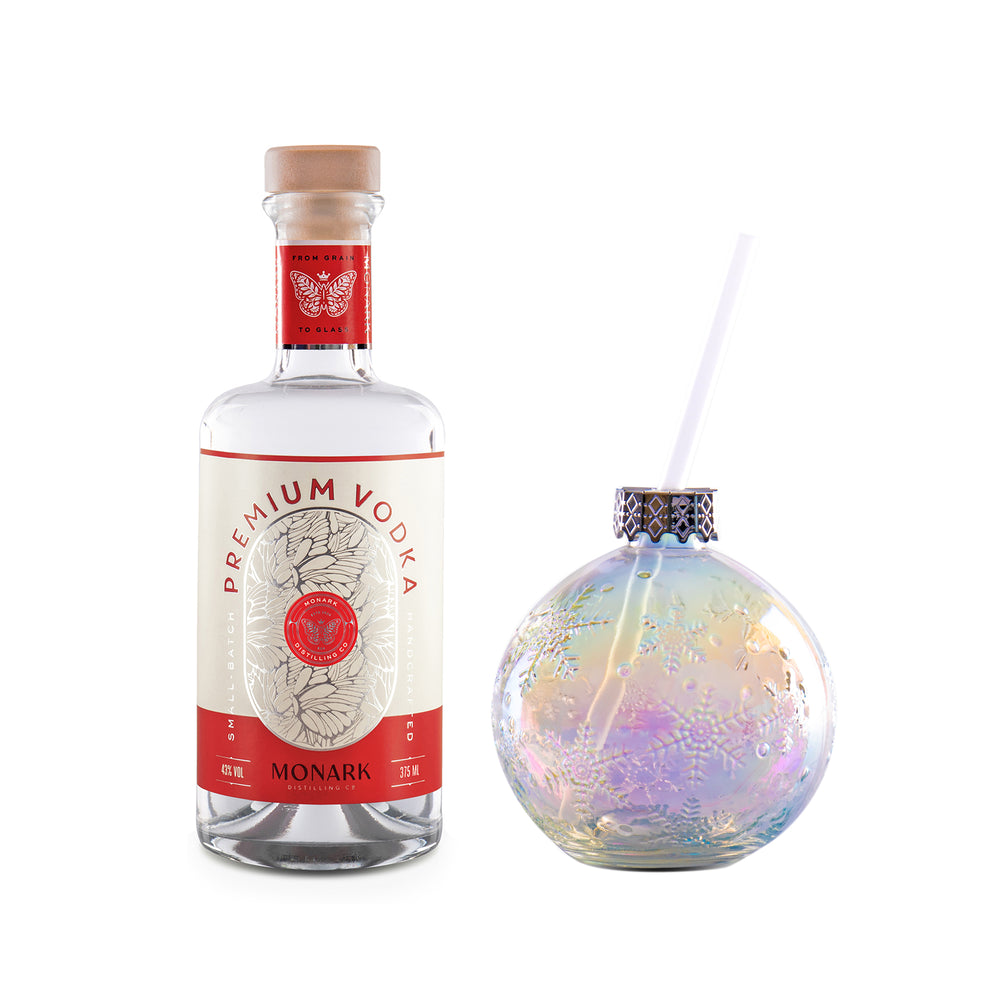 Premium	Vodka 375ml & Bauble Iridescent Glass