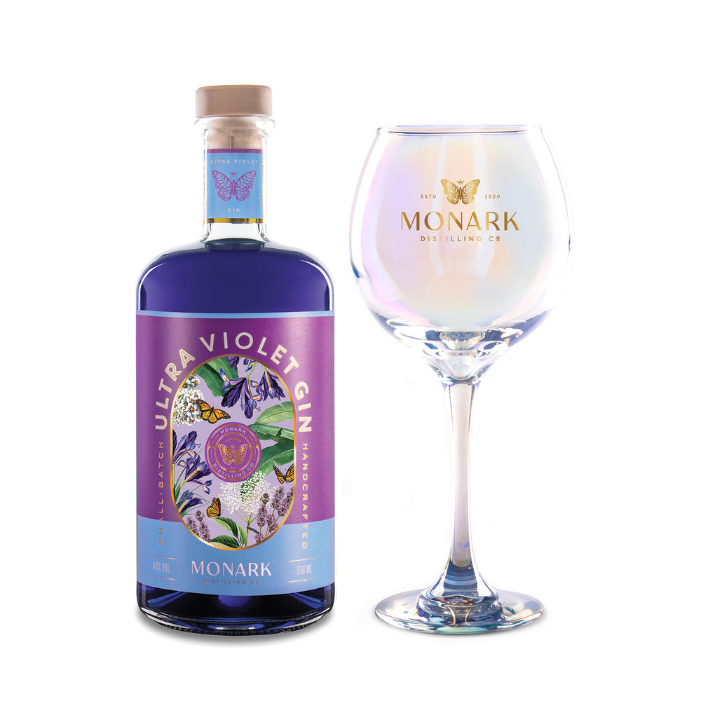 Ultra Violet Gin 750ml & Glass Gift Set